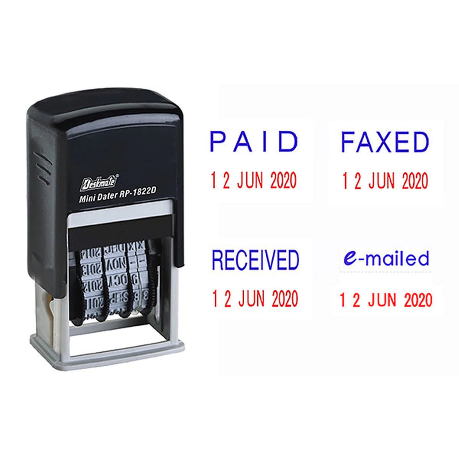 DESKMATE Self Inking Date Stamps 4mm