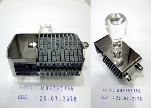 Adjustable Customized Batch Number with Date Stamp