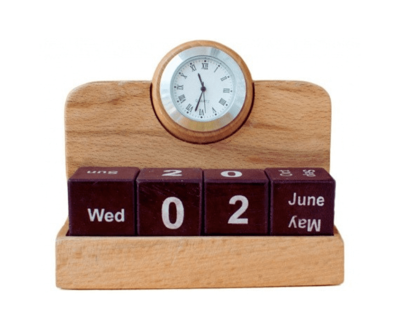 Wooden Stationary Pen Holder Stand for Office Desk study Table with Compartments